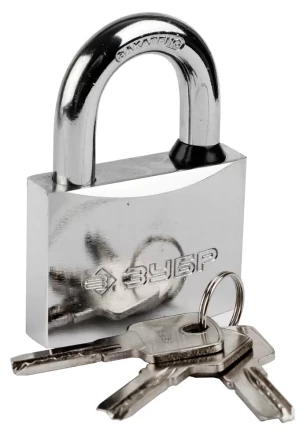 Замок ЗУБР &quot;ЭКСПЕРТ&quot; навесной, стальной корпус, классическая форма, закаленная дужка, 60мм 37227-60 купить в Перми