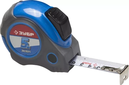 Рулетка ЗУБР &quot;ЭКСПЕРТ&quot;, двухкомпонентный корпус, автостоп, 5м/25мм 34057-05-25_z02 купить в Перми