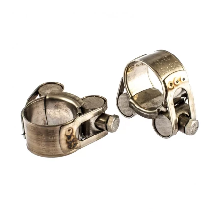 Хомуты металлические силовые 23-25 мм ширина 18 мм шарнирный W4 2 шт Сибртех 475083 купить в Перми