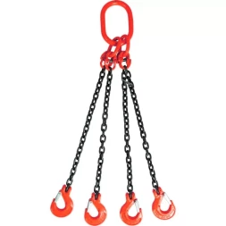 Строп цепной TOR 4СЦ г/п 6,7 т 9,0 м с самозакрывающимися крюками 1018465