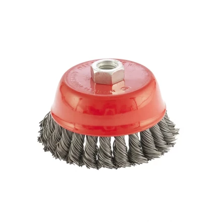 Щетка для УШМ 100 мм М14 &quot;чашка&quot; крученая проволока 0,8 мм MTX 74623 купить в Перми