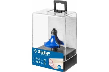 ЗУБР 44.5 x 22 мм, радиус 16 мм, фреза кромочная калевочная №1, Профессионал (28701-44.5) купить в Перми