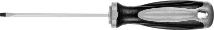 Отвертка MIRAX 25095-03-10, закаленный стержень, двухкомпонентная рукоятка, SL3x100мм 25095-03-10 купить в Перми