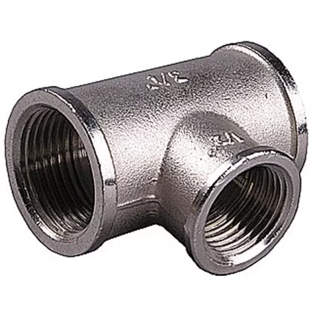 Тройник GENERAL FITTINGS переходной, никелированная латунь, г/г/г, 3/4&quot;-1/2&quot;-3/4&quot; 51060-3/4-1/2-3/4 купить в Перми