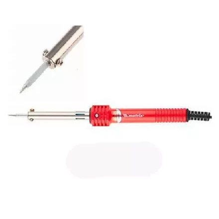 Паяльник MATRIX 30W (220В) пластиковая рукоятка медный наконечник с защитным покрытием 913003 купить в Перми