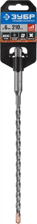 Бур ЗУБР "ПРОФЕССИОНАЛ" по бетону, хвостовик "SDS-Plus", самоцентрирующий наконечник, спиральS4, 6x210мм 29314-210-06_z01 купить в Перми