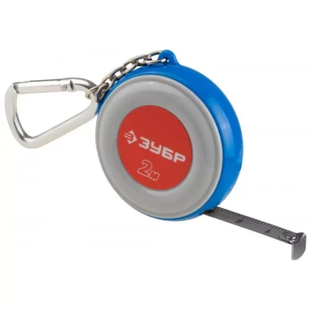 Рулетка ЗУБР &quot;МАСТЕР&quot;, компактная, двухцветный корпус, с кольцом для ключей, 2мх9мм 34145-02 купить в Перми
