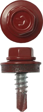 Саморезы ЗУБР &quot;ПРОФЕССИОНАЛ&quot; окраш., RAL 3003 рубин.-красн., для крепл. кров. матер. к металл. констр., 5.5x19мм, 500шт 4-300315-55-019-3003 купить в Перми