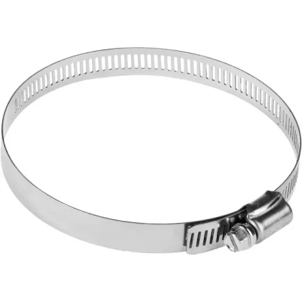 Хомуты ЗУБР &quot;ЭКСПЕРТ&quot;, нерж. сталь, просечная лента 12 мм, 91-114 мм, 50 шт 37815-091-114-50 купить в Перми