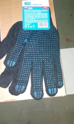 Перчатки трикотажные ПВХ "точка" Сибртех Россия 67701