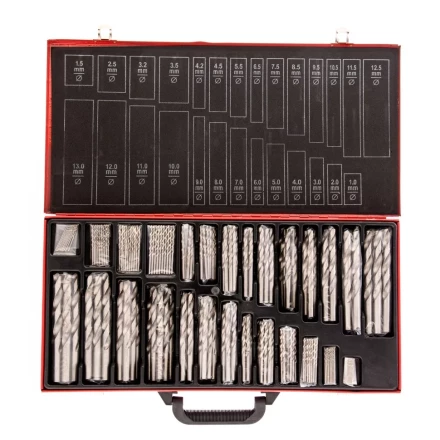 Набор сверл по металлу 1-13 мм 230 шт. HSS в металлическом кейсе Matrix 723230 купить в Перми