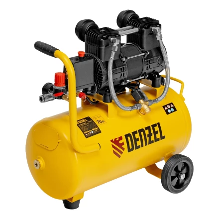 Компрессор безмасл. малошумный DLP-950/24, 950Вт,24 л, 2850 об/мин, 170 л/мин// Denzel 58142 купить в Перми