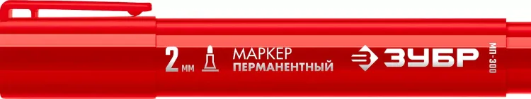ЗУБР МП-300 красный, 2 мм перманентный маркер (06322-3) купить в Перми