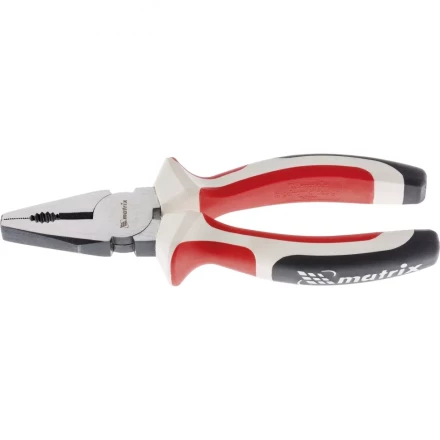 Плоскогубцы White Nickel 200 мм никелированные трехкомпонентные рукоятки MATRIX 17076 купить в Перми