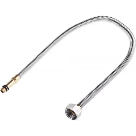 Подводка ЗУБР &quot;ЭКСПЕРТ&quot; сильфонная из нержавеющей стали, для смесителя, удлиненная, г/ш (гайка-штуцер), 1/2&quot;, 0,5м 51013-050 купить в Перми