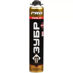 Пена ЗУБР "GOLD PRO" профессиональная, монтажная, пистолетная, всесезонная, 750мл 41155
