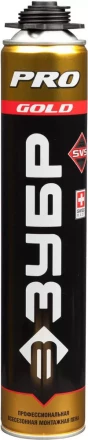 Пена ЗУБР &quot;GOLD PRO&quot; профессиональная, монтажная, пистолетная, всесезонная, 750мл 41155 купить в Перми