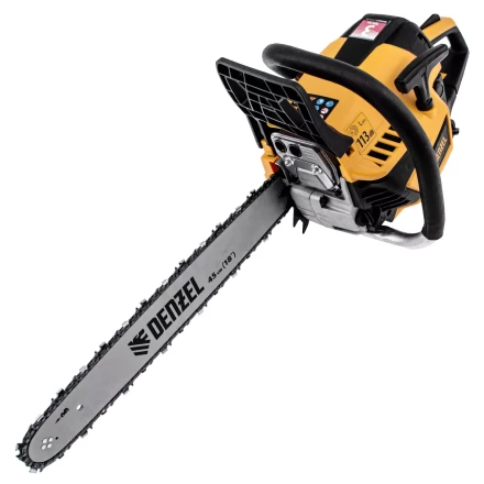 Пила цепная бензиновая Denzel DS-5218, шина 45 см, 52 см3, 3 л.с, шаг 0,325, паз 1,5 мм, 72 звена 95237 купить в Перми