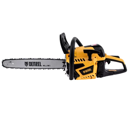 Пила цепная бензиновая Denzel DS-5218, шина 45 см, 52 см3, 3 л.с, шаг 0,325, паз 1,5 мм, 72 звена 95237 купить в Перми
