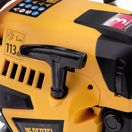 Пила цепная бензиновая Denzel DS-5218, шина 45 см, 52 см3, 3 л.с, шаг 0,325, паз 1,5 мм, 72 звена 95237 купить в Перми