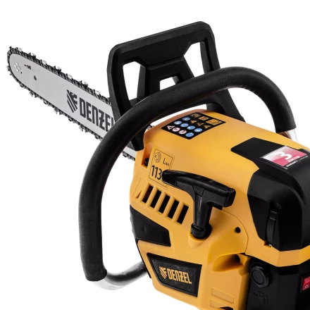 Пила цепная бензиновая Denzel DS-5218, шина 45 см, 52 см3, 3 л.с, шаг 0,325, паз 1,5 мм, 72 звена 95237 купить в Перми