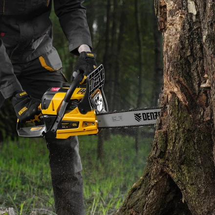 Пила цепная бензиновая Denzel DS-5218, шина 45 см, 52 см3, 3 л.с, шаг 0,325, паз 1,5 мм, 72 звена 95237 купить в Перми