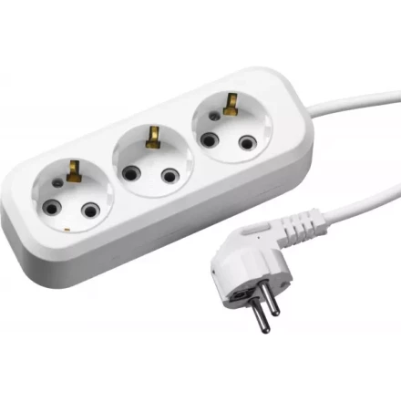 Удлинитель СИБИН электрический, ПВС сечение 0,75кв мм, 3 гнезда, макс мощн 2200Вт, 3м, заземление 55034-3 купить в Перми