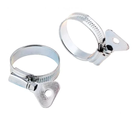 Хомуты металлические червячные 32-44 мм ширина 12 мм W1 с металлическим ключом 2 шт Сибртех 476537 купить в Перми