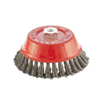 Щетка для УШМ 150 мм М14 &quot;чашка&quot; крученая проволока 0,8 мм MTX 74626 купить в Перми