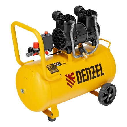 Компрессор безмасл. малошумный DLP-1500/50, 1,5 кВт,50 л, 2850 об/мин, 250 л/мин// Denzel 58143 купить в Перми
