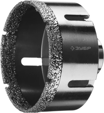 Алмазная коронка ЗУБР &quot;ПРОФЕССИОНАЛ&quot; универсальная для УШМ, сухое сверление, алмазы на вакуумной пайке,  посадка М14, d=83мм 29865-83 купить в Перми