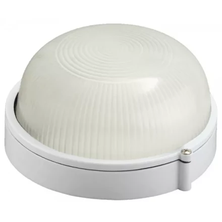 Светильник уличный СВЕТОЗАР влагозащищенный, круг, цвет белый, 60Вт SV-57251-W купить в Перми