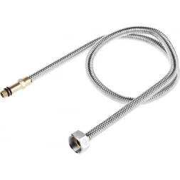 Подводка ЗУБР &quot;ЭКСПЕРТ&quot; сильфонная из нержавеющей стали, для смесителя, удлиненная, г/ш (гайка-штуцер), 1/2&quot;, 0,8м 51013-080