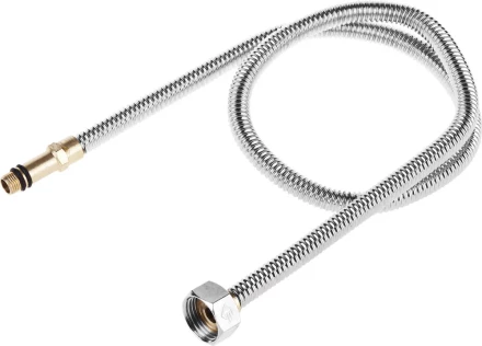 Подводка ЗУБР &quot;ЭКСПЕРТ&quot; сильфонная из нержавеющей стали, для смесителя, удлиненная, г/ш (гайка-штуцер), 1/2&quot;, 0,8м 51013-080 купить в Перми