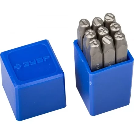 Клейма ЗУБР цифровые арабские, шрифт 5мм 21501-05_z01 купить в Перми