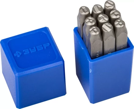 Клейма ЗУБР цифровые арабские, шрифт 5мм 21501-05_z01 купить в Перми