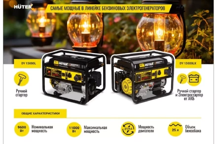 Электрогенератор DY13000LX Huter 64/1/79 купить в Перми