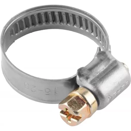 Хомуты ЗУБР &quot;ЭКСПЕРТ&quot;, нерж. сталь, накатная лента 9 мм, 16-25 мм, 200 шт 37820-16-25-200 купить в Перми