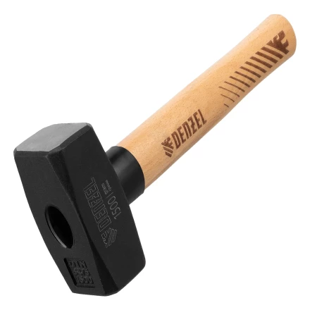 Кувалда, 1500 г Denzel 11019, кованая головка, буковая рукоятка купить в Перми