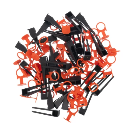 Комплект зажим + клин для системы выравнивания плитки СВП Кольцо, 50/50 шт. в ведре Сибртех 88112 купить в Перми