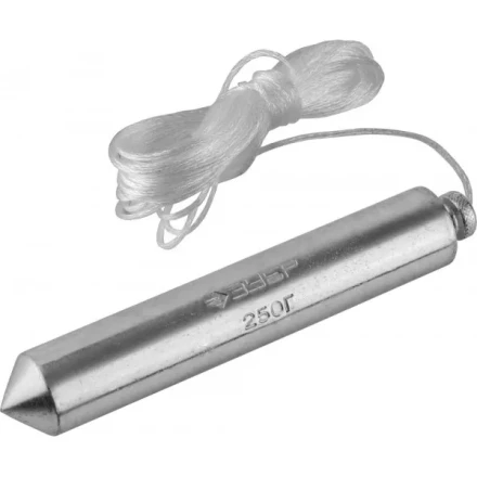 Отвес ЗУБР &quot;МАСТЕР&quot; строительный со шнуром, в пластиковом контейнере, 250 г 0636-250_z01 купить в Перми