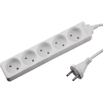 Удлинитель &quot;TOPELECTRO&quot; электрический, ПВС 2х1мм2, 5 гнезд, 3500 Вт, 1.5м, STAYER 55050-1.5 купить в Перми