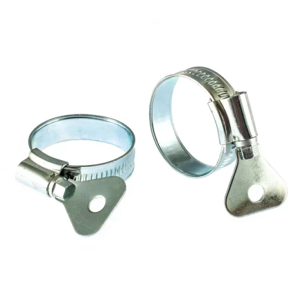 Хомуты металлические червячные 25-38 мм ширина 12 мм W1 с металлическим ключом 2 шт Сибртех 476527 купить в Перми