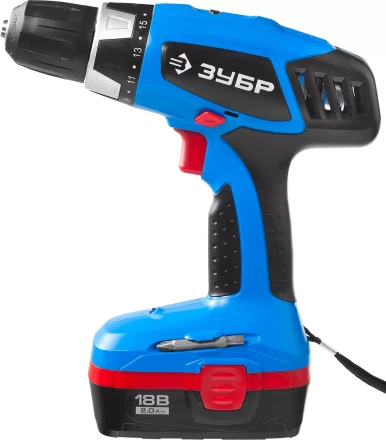 Дрель-шуруповерт 2 АКБ ЗДА-18-2 КИН20 серия ПРОФЕССИОНАЛ купить в Перми