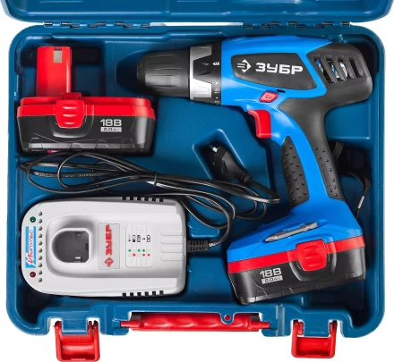 Дрель-шуруповерт 2 АКБ ЗДА-18-2 КИН20 серия ПРОФЕССИОНАЛ купить в Перми