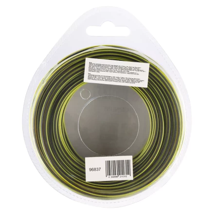 Леска для триммера двухкомпонентная квадратная, 2,0мм х 15м, блистер SkyCutter Denzel 96837 купить в Перми