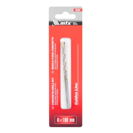 Сверло по бетону Matrix Golden Line, 6 х 100 мм цилиндрический хвостовик, 708069 купить в Перми