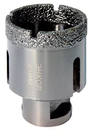 Коронка алмазная по керамограниту D 48 мм для УШМ сух. рез Энкор 48311 купить в Перми