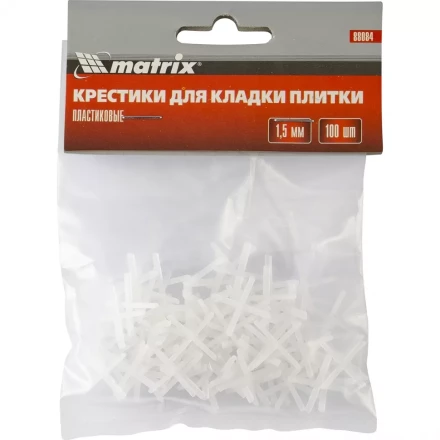 Крестики 2,5 мм для кладки плитки 100 штук MATRIX артикул 88088 купить в Перми