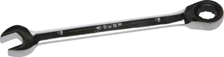 Ключ ЗУБР &quot;ПРОФИ&quot; гаечный комбинированный трещоточный, Cr-V сталь, хромированный, 15мм 27074-15 купить в Перми